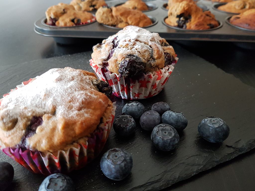 Figurfreundliche Blaubeer-Muffins – Extraveganzen